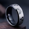 King Will 8mm Black Tungsten Rings for Men Women Wedding
