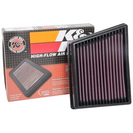 K&N Filtro de aire del motor: reutilizable, limpia cada 75.000 millas, lavable, de alta calidad, filtro de aire de repuesto para automóvil: compatible con FORD 2017-2020 (EcoSport, Fiesta, VII,