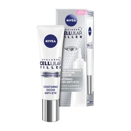 NIVEA Cellular Expert Filler Eye & Lip Contour Anti-Ageing 15 ml, Firming Cream, Anti-Wrinkle and Filler with Hyaluronic Acid and Pure Folic Acid