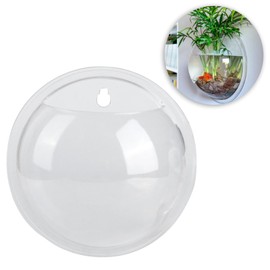 Zerodis Mini Tanque de Peces Transparente montado en la Pared, acrílico pequeña pecera decoración Colgante del Acuario 15 cm