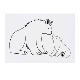 'Bear and Cub' Temporary Tattoo - Water Resistant, Skin-Safe, Non-Toxic Transfer (TO00083957)