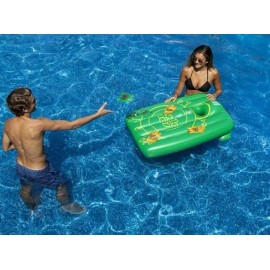 Swimline 90660 Inflatable Turtle Toss Game Corn Hole Swimming Pool Game