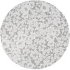 GRISHA Waterproof Round Tablecloth,Elastic Edged Fitted,Oilcloth,PVC,Wipeable,Outdoor circular plastic cover,Gray Flowers