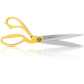 Heavy Duty Sewing Scissors 10 inch - Professional Stainless Steel Gold Tailor Scissor Shears for Fabric Leather Dressmaking Tailoring Artists Students Dressmakers