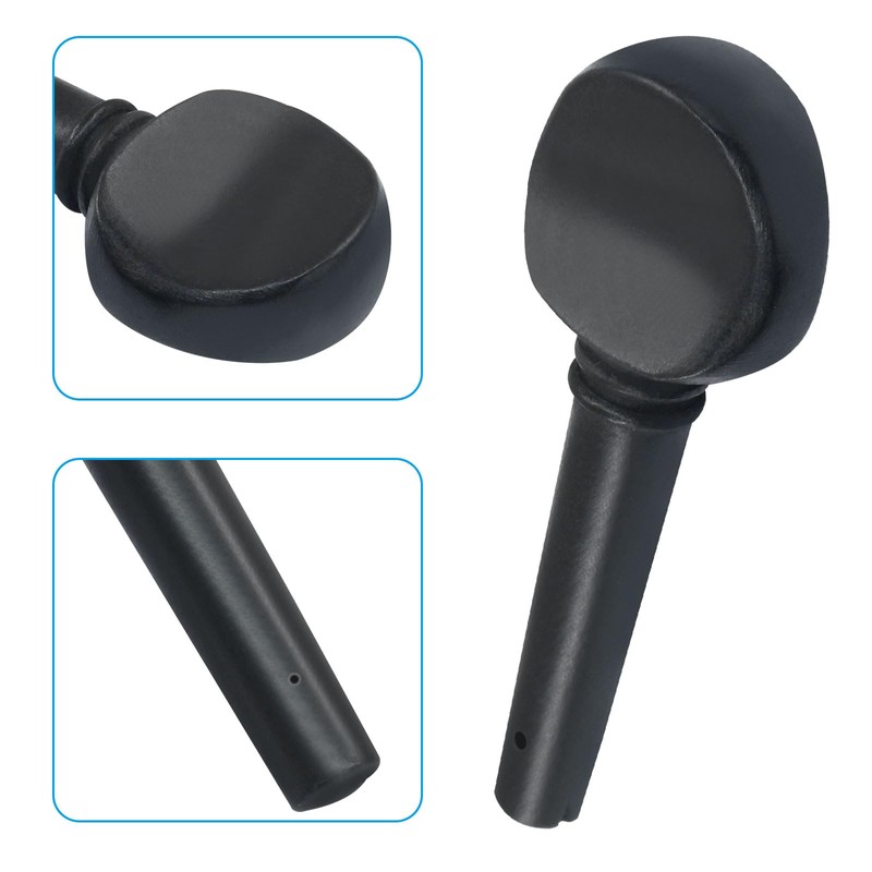 Piutouyar 4 Pcs Wooden Violin Tuning Pegs with Endpin Parts,