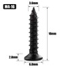 STARVAST 100pcs Phillips Modified Truss Head Wood Screws, Black Stainless