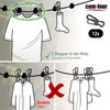 com-four® 2 x Travel Washing Line, 180-350 cm per Line,