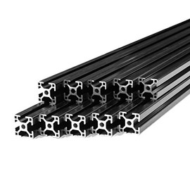 10 Pack ZYLtech Black 3030 30mm T Slot Aluminum Extrusion for 3D Printer and CNC - 10X 1M