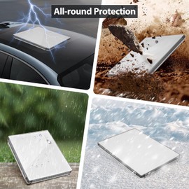 XNEWA Starlink Mini Protective Cover, Transparent Hard Acrylic Case, Anti-Corrosion, Anti-Collision, UV-Resistant, Lightning-Proof, for Starlink Mini Dish Accessories