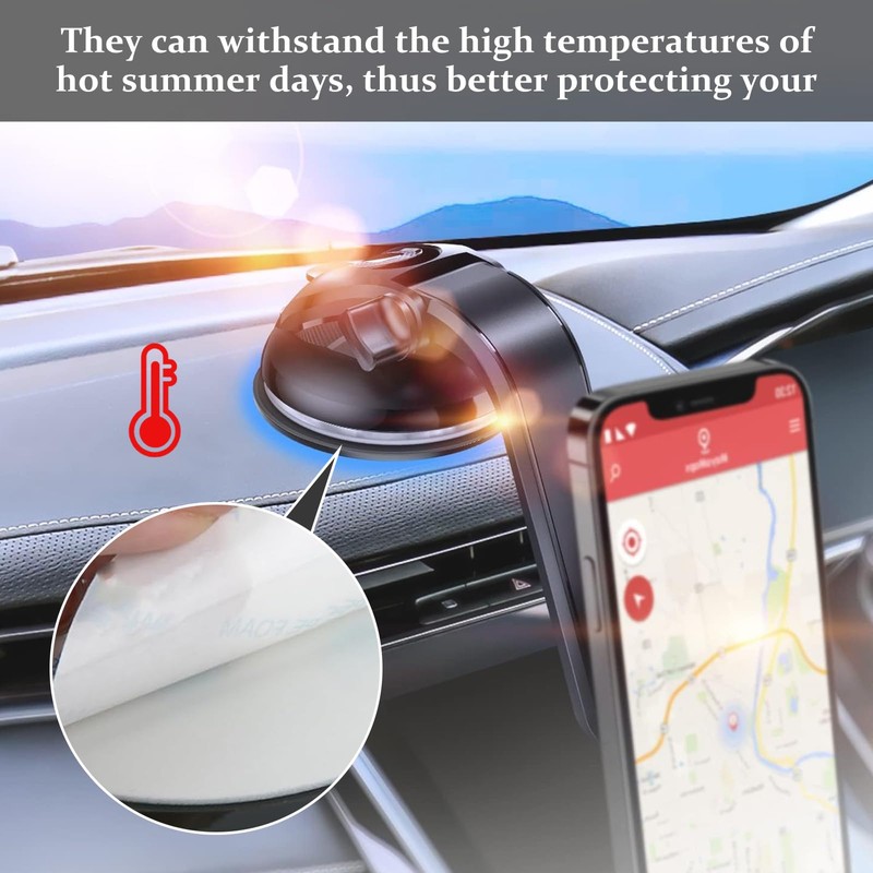 WSHuayee Dashboard Pad Mounting Disks, 80mm Round Sticky Pads for