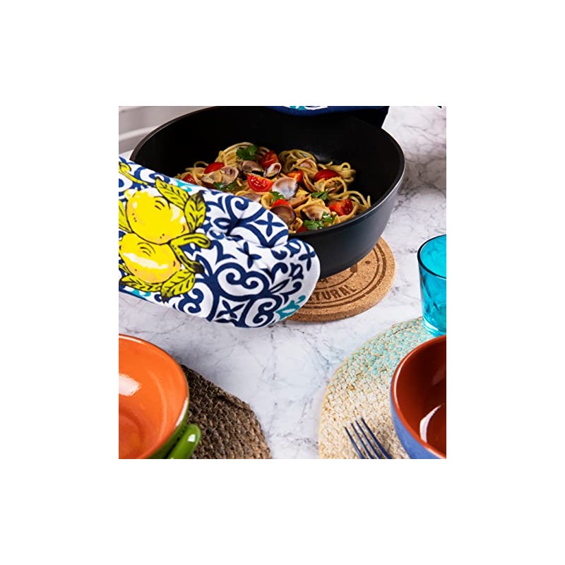 Excelsa Amalfi Oven Glove, One Size, 100% Cotton Lining, Polyester