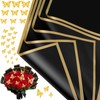 cridoz 20 Sheets Flower Bouquet Wrapping Paper with 12 Pieces