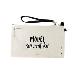 Gifts or Presents for Models, Model Survival Kit, Novelty Bag for Cosmetic Makup Bags, Pencil Case, Travel Organiser Zipper Pouch - cb1820