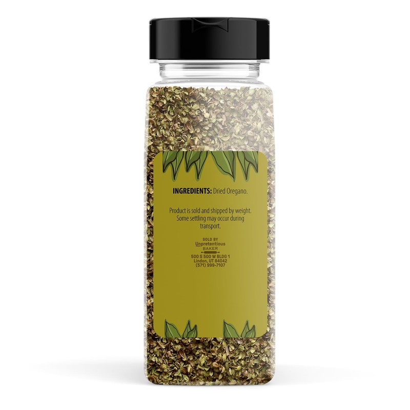Unpretentious Oregano Flakes, 3.5 oz, Rich Flavor, Versatile Herb, Convenient