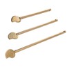 3PCS Cabinet Key Latch Leaf Shaped Cabinet Locking Pin Brass