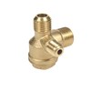 SENRISE Air Compressor Check Valve, Brass, 3-Way Male Threaded, 3/8"