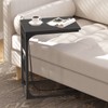 TUTOTAK C Shaped End Table with Charging Station, Side Table
