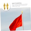 Operitacx Pack of 2 Flag Pole Head Aluminium Large Gold