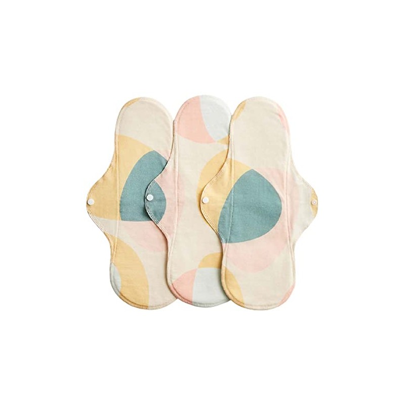 IMSEVIMSE Damenbinden Active, für die Nacht, Bio- Baumwolle, Pastel Hoop