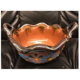 Made in Mexico Casserole Dish Bowl Soup Cereal Beans 7.5" Clay Wok Comal New