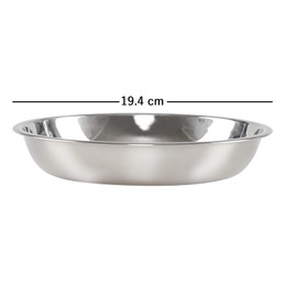 Zopnny Set of 6 Round Lunch Plates, 19.4 cm Stainless Steel Food Plate, Serving Salad Plates