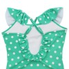 qyqkfly Girls One Piece Polka Dot or Flower Adjustable Bathing