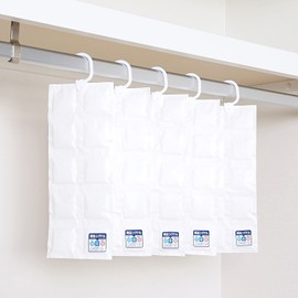 Astro 614-89 Dehumidification Sheet, Set of 5, Dehumidification Pack, Closet, Hanging, Moisture Absorbing Sheets, Includes Sensor, Reusable, White
