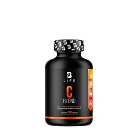 B Life Vitamina C y Raíz de Jengibre de 120 Cápsulas 600 mg. Ingredientes Naturales. C Blend