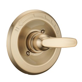 Ultrimkit Shower Trim Kit Replacement for 13/14 Series, Shower Cover Plate with Handle fit Champagn Gold, Shower Cover Plate with Handle (Valve& Catridge Not Inclued)