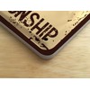 Tin Sign with Retro Table Tennis