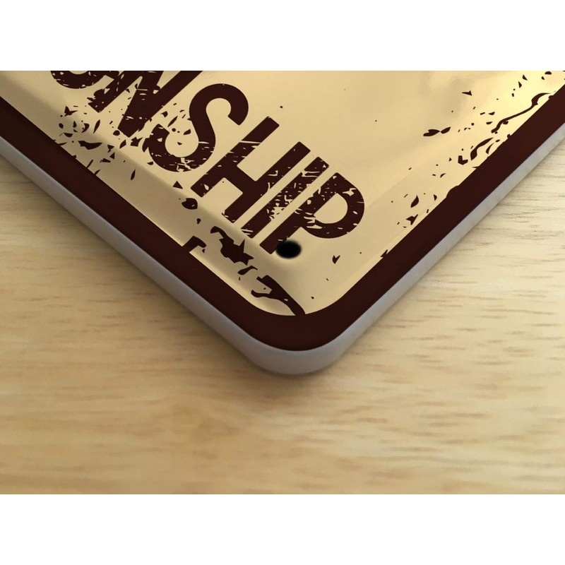 Tin Sign with Retro Table Tennis