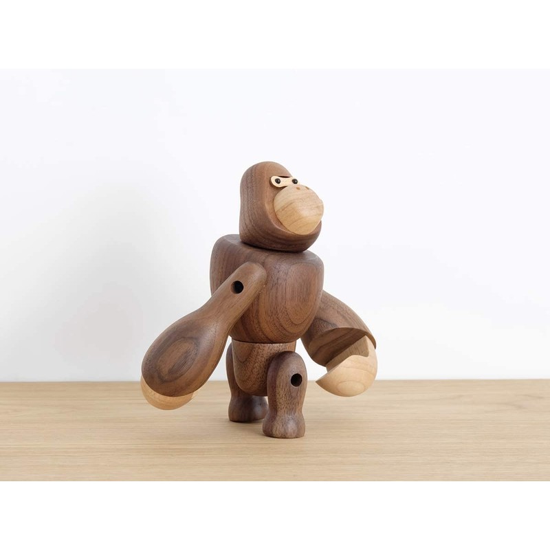 Gorilla Gorilla Figurine, Wood, Animal, Object, Scandinavian Miscellaneous Goods, Interior