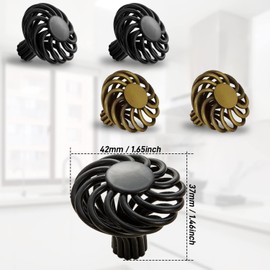 Lxoraziy 4 Pieces Vintage Drawer Handles, Bird Cage Door Handles, Metal Furniture Handle, Furniture Knobs with Screw, for Drawer, Door Cupboards, Bathroom Cabinets, Home, Kitchen, Hotel