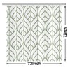 Ruelvth Green and White Shower Curtain, Modern Aesthetic Sage Green