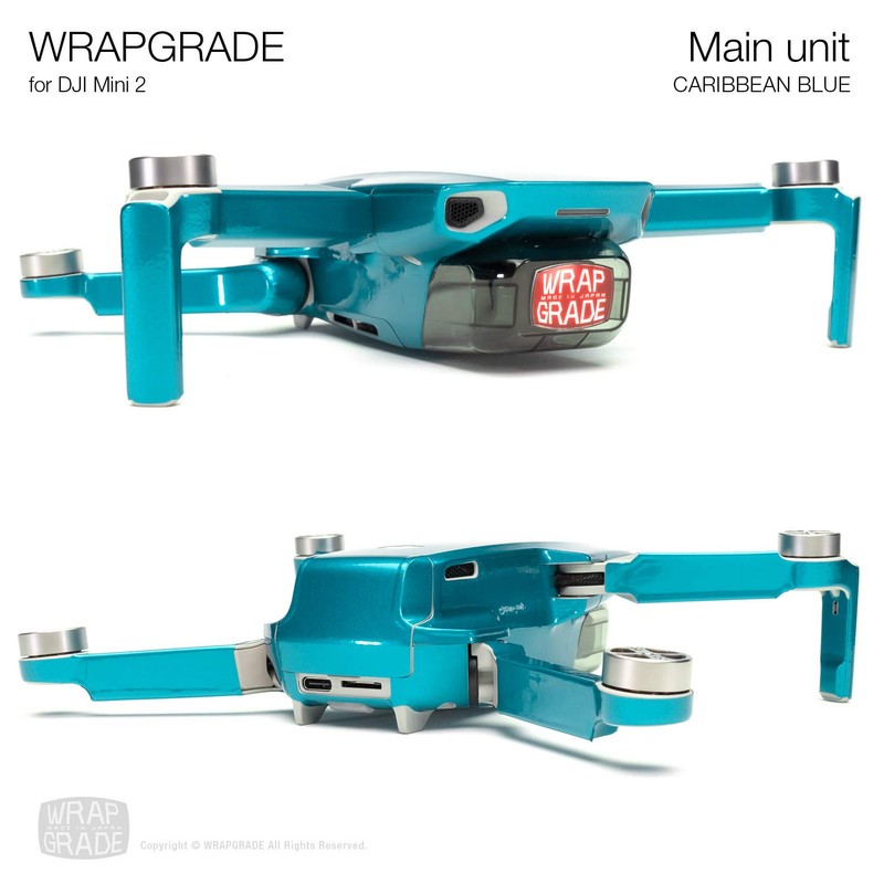 WRAPGRADE Skin Sticker Set Compatible with DJI Mini 2 (Caribbean