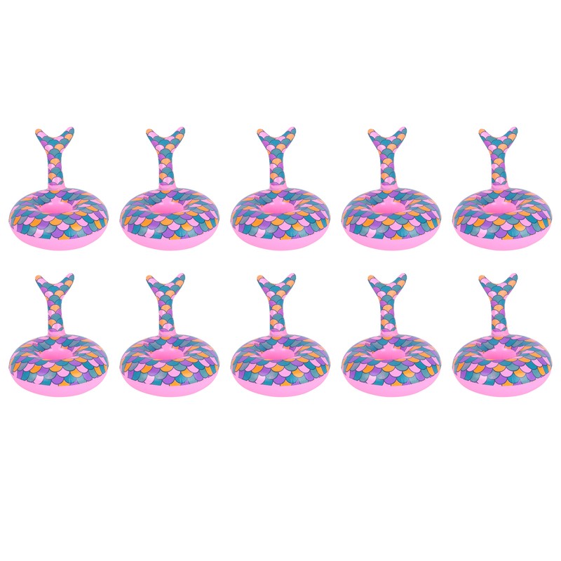 10pcs Inflatable Floating Drink Holders Beverage Cup Coasters for Swimming