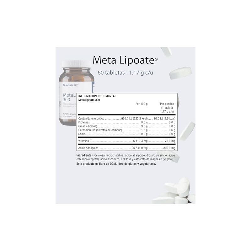 METAGENICS MetaLipoate 300 - Ácido Alfa Lipoico - Suplemento