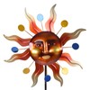 Sun Windmill Iron Weather Resistant Decorative Flower Wind Spinner with