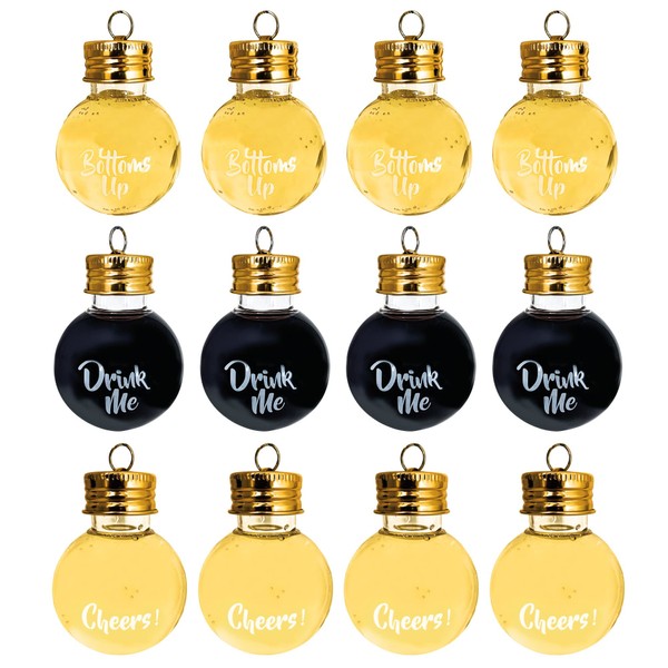 Booze Ball Christmas Ornaments (12 Pack)