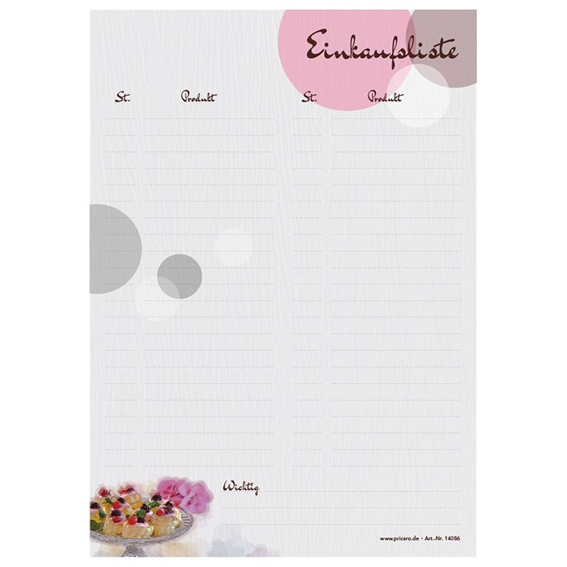 PRICARO Sweet Godfather Shopping List A5 Pack of 3