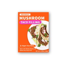 Shroomeats Vegan Taco Fillings - All-Natural Plant Based Ground Meat from Shiitake Mushrooms - Delicious and Nutritious Taco Filling Vegan Meat - Gluten Free/Allergen-Friendly - 6.35 Oz