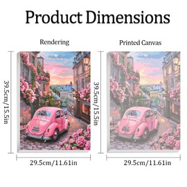 JATOK Paint by Numbers Kits for Adults, Painting Kits for Beginners On Clear Colored Canvas, Easy DIY Acrylic Pigment Drawing Paintwork for Home Wall Decor, Car 30x40CM/12x16in (with Frame