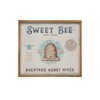 Creative Co-Op Wood Framed Canvas Wall Décor Sweet Bee Backyard