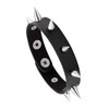 MILAKOO Black Punk Leather Armband - Spike Studded Rivet Punk