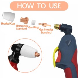 RYXZEN Plasma Cutter Accessories PT31 Standard Air Plasma Cutting Nozzle Electrode Consumables Plasma Cutter Replacement Parts Consumables Plasma Cutting Nozzles for CUT40 CUT50 CT312 Pack of 40