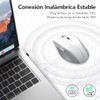 TERPORT F11 Mouse Inalámbrico 2.4 G, Ratón Ergonómico de 4800