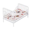 1:12 Scale Dollhouse Furniture Mini Bed Set Decorative Pillow Metal
