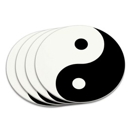 Yin and Yang Chinese Symbol Taoism Coaster Set