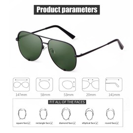 SORVINO Oversized Aviator Sunglasses for Women Men Classic Retro Bulk Black Faded Shade Sun Glasses Classic UV Protection