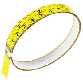 Steel Self-Adhesive Measuring Tape, Imperial and Metric Scale Workbench Ruler, Left to Right Sticky Measure Tape with Adhesive Backing for Woodworking, Saw, Drafting Table(44Inch,2Pcs,Yellow)